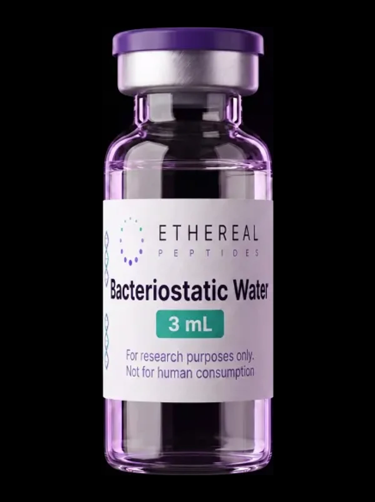 Bacteriostatic Water — glass vial, research use only