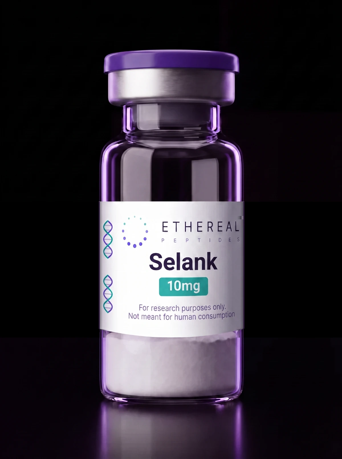 Selank — lyophilised vial, research use only