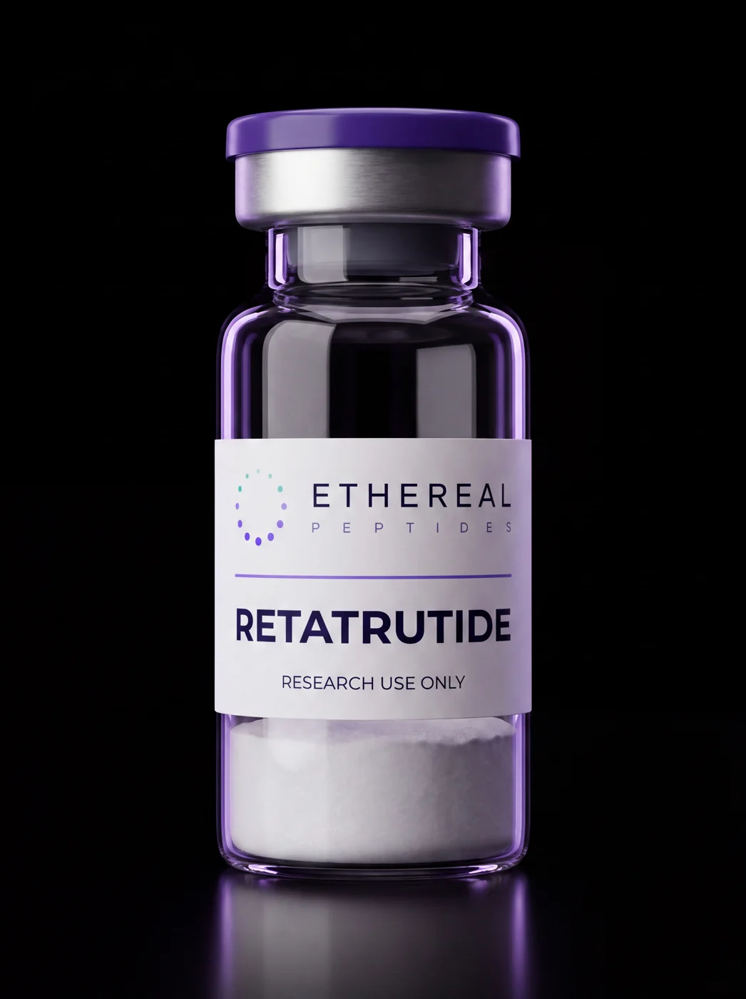 Retatrutide — sterile lyophilised vial, research use only